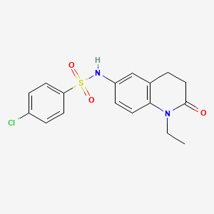 4-chloro-N-(1-ethyl-2-oxo-1,2,3,4-tetrahydroquinolin-6-yl)benzenesulfonamide