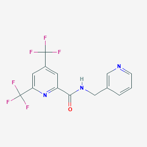 molecular formula C14H9F6N3O B2706872 N-[(pyridin-3-yl)methyl]-4,6-bis(trifluoromethyl)pyridine-2-carboxamide CAS No. 1092345-12-4