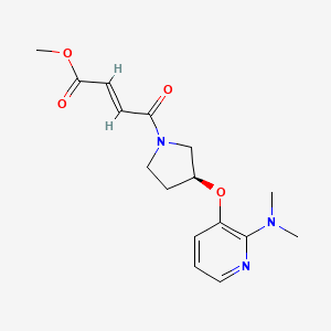 molecular formula C16H21N3O4 B2706878 Methyl (E)-4-[(3S)-3-[2-(dimethylamino)pyridin-3-yl]oxypyrrolidin-1-yl]-4-oxobut-2-enoate CAS No. 2411180-01-1