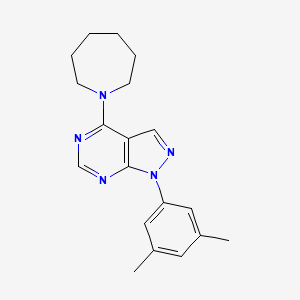 molecular formula C19H23N5 B2706885 4-(环庚基)-1-(3,5-二甲基苯基)-1H-吡唑并[3,4-d]嘧啶 CAS No. 955306-64-6