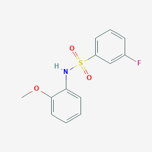 molecular formula C13H12FNO3S B270689 3-fluoro-N-(2-methoxyphenyl)benzenesulfonamide 