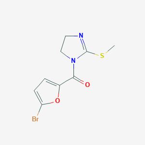 molecular formula C9H9BrN2O2S B2706891 (5-bromofuran-2-yl)(2-(methylthio)-4,5-dihydro-1H-imidazol-1-yl)methanone CAS No. 851863-62-2