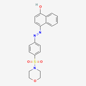 molecular formula C20H19N3O4S B2706892 (E)-4-(2-(4-(morpholinosulfonyl)phenyl)hydrazono)naphthalen-1(4H)-one CAS No. 327089-11-2