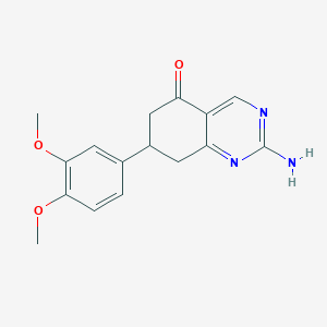 2-amino-7-(3,4-dimethoxyphenyl)-7,8-dihydroquinazolin-5(6H)-one