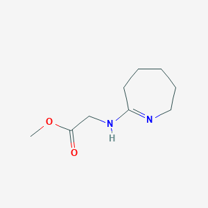 molecular formula C9H16N2O2 B2706912 methyl 2-[(3,4,5,6-tetrahydro-2H-azepin-7-yl)amino]acetate CAS No. 1209829-99-1