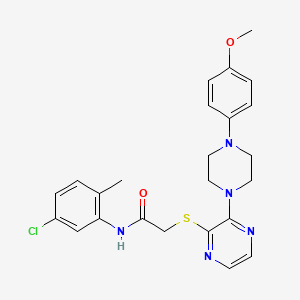 molecular formula C24H26ClN5O2S B2706914 N-[6-(环己磺酰基)-1,3-二甲基-2-氧代-2,3-二氢-1H-苯并咪唑-5-基]-3,5-二甲氧基苯甲酰胺 CAS No. 1185047-83-9