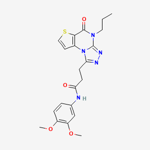N-(3,4-dimethoxyphenyl)-3-(5-oxo-4-propyl-4,5-dihydrothieno[2,3-e][1,2,4]triazolo[4,3-a]pyrimidin-1-yl)propanamide