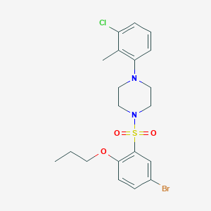 1-(5-Bromo-2-propoxybenzenesulfonyl)-4-(3-chloro-2-methylphenyl)piperazine