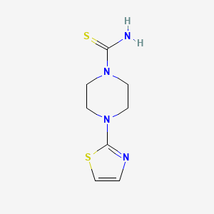 molecular formula C8H12N4S2 B2706925 4-(1,3-Thiazol-2-yl)piperazine-1-carbothioamide CAS No. 1016764-07-0