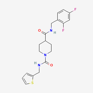 N4-(2,4-difluorobenzyl)-N1-(thiophen-2-ylmethyl)piperidine-1,4-dicarboxamide