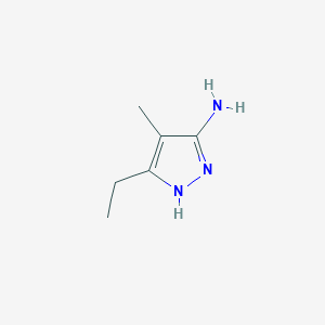 molecular formula C6H11N3 B2706935 3-ethyl-4-methyl-1H-pyrazol-5-amine CAS No. 91468-85-8