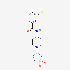 molecular formula C17H24N2O3S2 B2706946 N-(1-(1,1-二氧代四氢噻吩-3-基)哌啶-4-基)-3-(甲硫基)苯甲酰胺 CAS No. 2034308-29-5