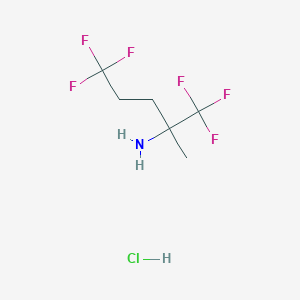 molecular formula C6H10ClF6N B2706955 1,1,1,5,5,5-六氟-2-甲基戊烷-2-胺；盐酸盐 CAS No. 2305252-33-7