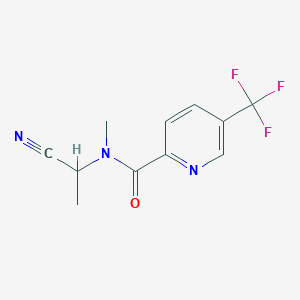 molecular formula C11H10F3N3O B2706961 N-(1-cyanoethyl)-N-methyl-5-(trifluoromethyl)pyridine-2-carboxamide CAS No. 1715628-44-6
