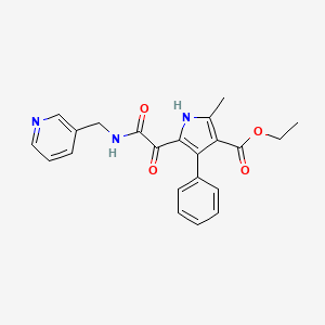 ethyl 2-methyl-5-(2-oxo-2-((pyridin-3-ylmethyl)amino)acetyl)-4-phenyl-1H-pyrrole-3-carboxylate