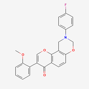 9-(4-fluorophenyl)-3-(2-methoxyphenyl)-9,10-dihydrochromeno[8,7-e][1,3]oxazin-4(8H)-one