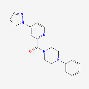 (4-(1H-pyrazol-1-yl)pyridin-2-yl)(4-phenylpiperazin-1-yl)methanone