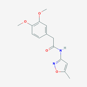 molecular formula C14H16N2O4 B270700 2-(3,4-dimethoxyphenyl)-N-(5-methyl-1,2-oxazol-3-yl)acetamide 