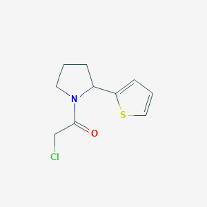 molecular formula C10H12ClNOS B2707007 2-氯-1-[2-(噻吩-2-基)吡咯烷-1-基]乙酮 CAS No. 875160-60-4