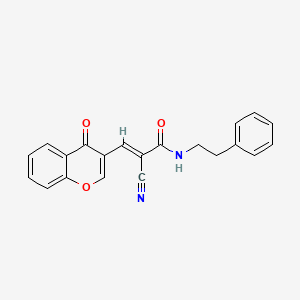 (E)-2-cyano-3-(4-oxochromen-3-yl)-N-(2-phenylethyl)prop-2-enamide