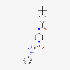 4-(tert-butyl)-N-(1-(1-phenyl-1H-1,2,3-triazole-4-carbonyl)piperidin-4-yl)benzamide