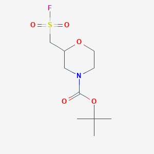 molecular formula C10H18FNO5S B2707018 Tert-butyl 2-((fluorosulfonyl)methyl)morpholine-4-carboxylate CAS No. 1955532-06-5