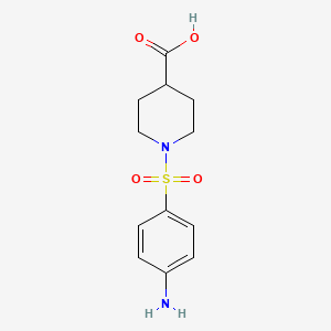 molecular formula C12H16N2O4S B2707021 1-[(4-氨基苯基)磺酰]哌啶-4-羧酸 CAS No. 436092-84-1
