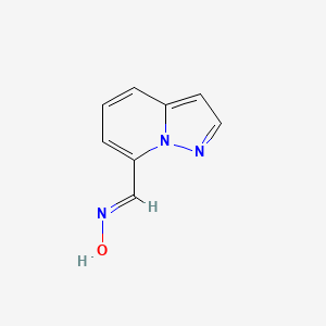 molecular formula C8H7N3O B2707027 (NE)-N-(吡唑并[1,5-a]吡啶-7-基甲亚)羟胺 CAS No. 2413937-12-7