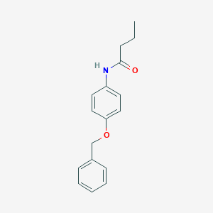 molecular formula C17H19NO2 B270704 N-[4-(benzyloxy)phenyl]butanamide 