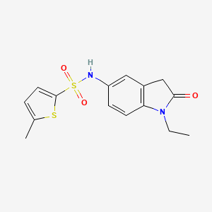N-(1-ethyl-2-oxoindolin-5-yl)-5-methylthiophene-2-sulfonamide