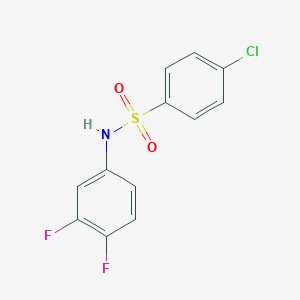 molecular formula C12H8ClF2NO2S B270705 4-chloro-N-(3,4-difluorophenyl)benzenesulfonamide 
