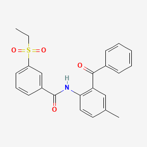 molecular formula C23H21NO4S B2707060 N-(2-benzoyl-4-methylphenyl)-3-ethylsulfonylbenzamide CAS No. 898434-27-0
