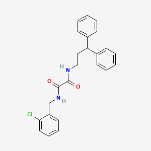 molecular formula C24H23ClN2O2 B2707070 N1-(2-氯苄基)-N2-(3,3-二苯基丙基)草酰胺 CAS No. 941895-45-0