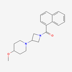 molecular formula C20H24N2O2 B2707071 (3-(4-Methoxypiperidin-1-yl)azetidin-1-yl)(naphthalen-1-yl)methanone CAS No. 2034527-78-9