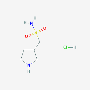 molecular formula C5H13ClN2O2S B2707078 (Pyrrolidin-3-yl)methanesulfonamide hydrochloride CAS No. 2138116-07-9