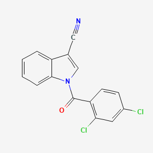 molecular formula C16H8Cl2N2O B2707098 1-[(2,4-dichlorophenyl)carbonyl]-1H-indole-3-carbonitrile CAS No. 1993136-57-4