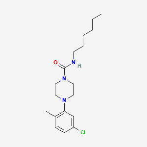 molecular formula C18H28ClN3O B2707109 4-(5-chloro-2-methylphenyl)-N-hexylpiperazine-1-carboxamide CAS No. 1023506-67-3