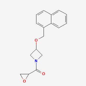 molecular formula C17H17NO3 B2707113 [3-(Naphthalen-1-ylmethoxy)azetidin-1-yl]-(oxiran-2-yl)methanone CAS No. 2411245-48-0