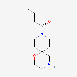molecular formula C12H22N2O2 B2707114 1-(1-Oxa-4,9-diazaspiro[5.5]undecan-9-yl)butan-1-one CAS No. 2092036-28-5