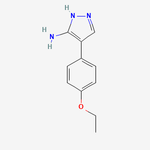 molecular formula C11H13N3O B2707126 4-(4-ethoxyphenyl)-1H-pyrazol-5-amine CAS No. 1040454-88-3