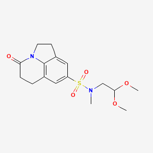 N-(2,2-dimethoxyethyl)-N-methyl-11-oxo-1-azatricyclo[6.3.1.0^{4,12}]dodeca-4(12),5,7-triene-6-sulfonamide