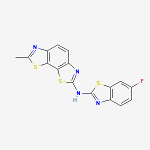 molecular formula C16H9FN4S3 B2707131 N-(6-氟-1,3-苯并噻唑-2-基)-7-甲基-[1,3]噻唑并[4,5-g][1,3]苯并噻唑-2-胺 CAS No. 862976-09-8