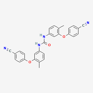 molecular formula C29H22N4O3 B2707136 1,3-Bis[3-(4-cyanophenoxy)-4-methylphenyl]urea CAS No. 1421677-31-7