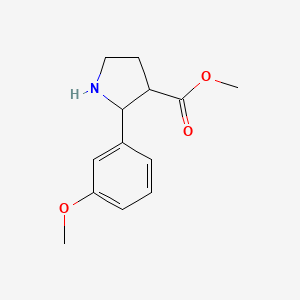 molecular formula C13H17NO3 B2707137 Methyl 2-(3-methoxyphenyl)pyrrolidine-3-carboxylate CAS No. 1780511-99-0