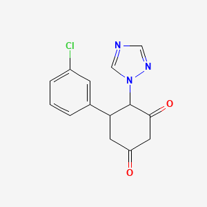 5-(3-chlorophenyl)-4-(1H-1,2,4-triazol-1-yl)-1,3-cyclohexanedione