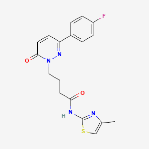 4-(3-(4-fluorophenyl)-6-oxopyridazin-1(6H)-yl)-N-(4-methylthiazol-2-yl)butanamide