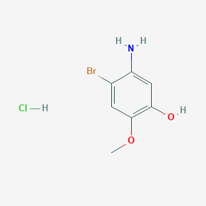 molecular formula C7H9BrClNO2 B2707146 5-Amino-4-bromo-2-methoxyphenol;hydrochloride CAS No. 2361643-85-6