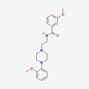 molecular formula C21H27N3O3 B2707148 3-methoxy-N-(2-(4-(2-methoxyphenyl)piperazin-1-yl)ethyl)benzamide CAS No. 192132-97-1