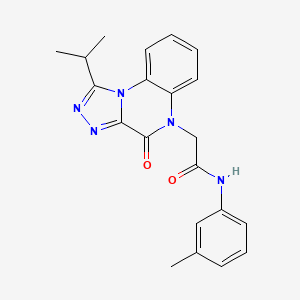 2-(1-isopropyl-4-oxo-[1,2,4]triazolo[4,3-a]quinoxalin-5(4H)-yl)-N-(m-tolyl)acetamide