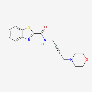 molecular formula C16H17N3O2S B2707181 N-(4-吗啉基丁-2-炔-1-基)苯并[d]噻唑-2-甲酰胺 CAS No. 1396806-02-2
